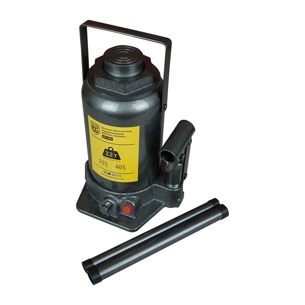 Домкрат гидравлический бутылочный Berger 32 т (BG1303)