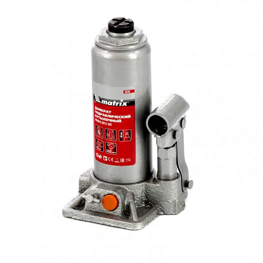 Домкраты Matrix Домкрат гидравлический Matrix бутылочный 4т 194-372 мм (art. 50763)