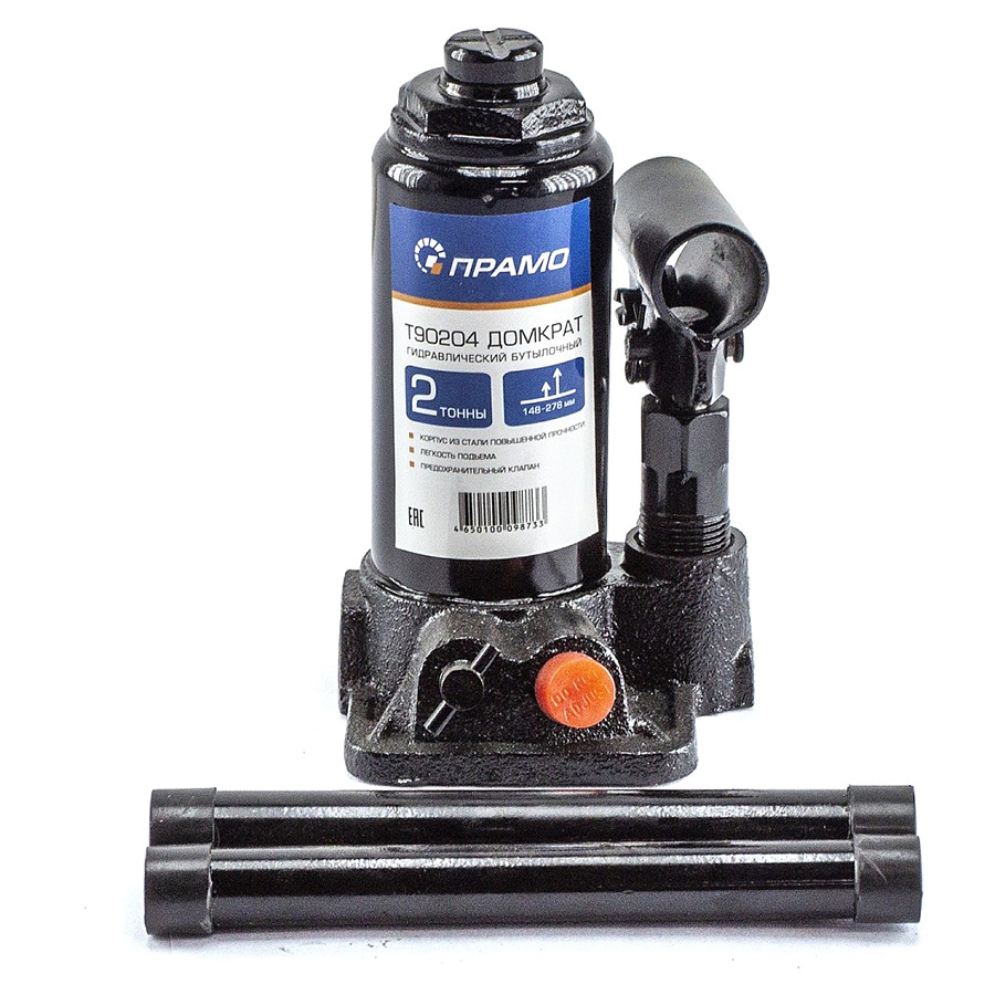 Домкраты ПРАМО Домкрат гидравлический Прамо бутылочный 2т 148-278 мм (art. Т90204)